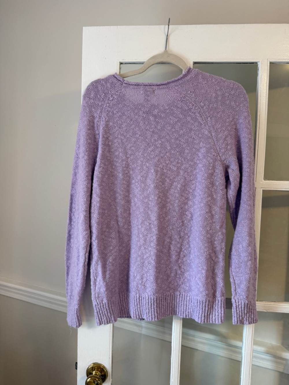 L.L. Bean Lilac Midweight Cotton Slub Rollneck Pullover - Picture 2 of 5